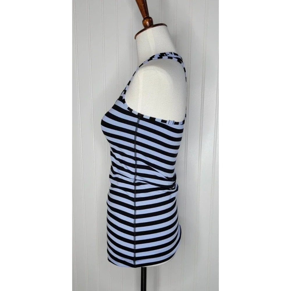 Lululemon Cool Racerback Tank Top Women's Size 4 Lilac /Black Stripe